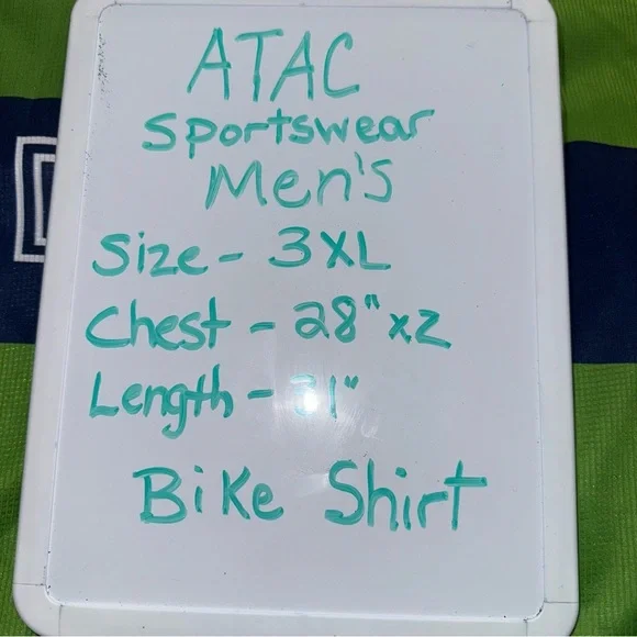 ATAC Men’s 3XL Devou Cycling Jersey Green Bike Shirt Moisture-Wicking - Picture 6 of 6